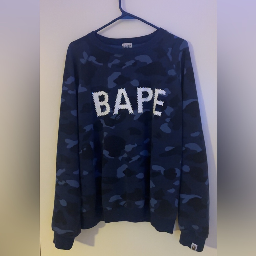 BAPE Blue Camo Sweatshirt